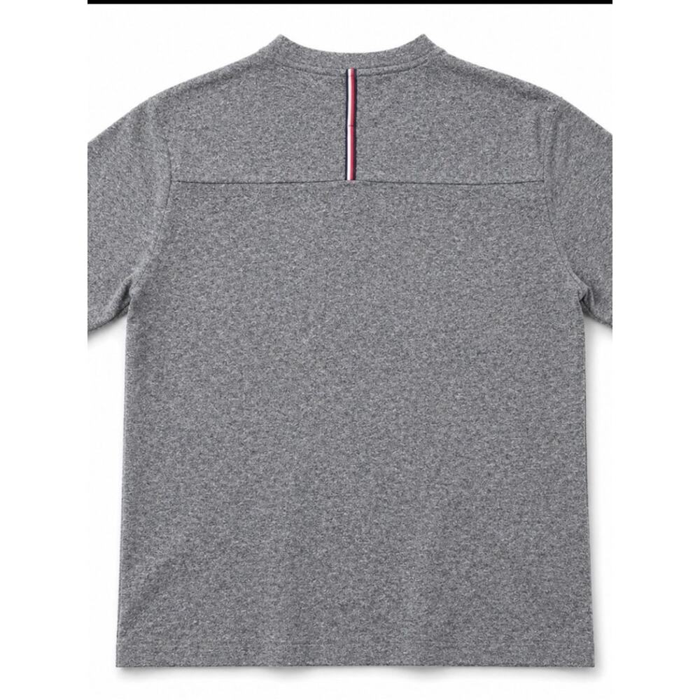 Tommy Hilfiger Men’s Gray Textured Tee Shirt XL Short Sleeve Logo Cotton - Picture 3 of 9